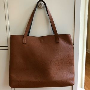 Reversible Faux Leather Tote